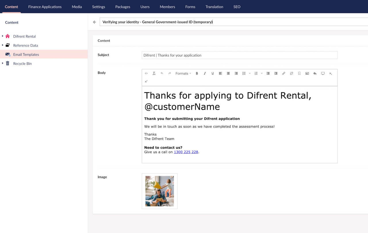 Difrent Email Templates